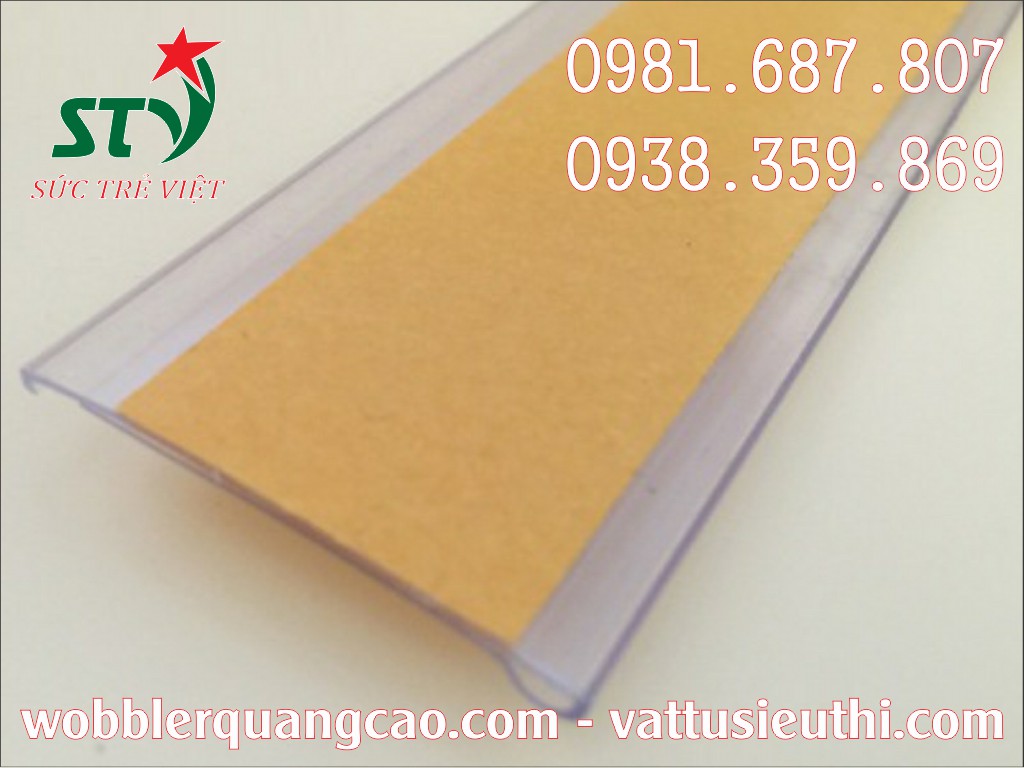 Nẹp nhựa dán kệ gõ